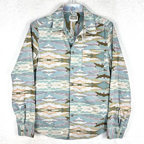 VTG Y2k Altamont Canvas Work Shirt Men S Paint By Number AOP Pastel Camo Skater - Picture 3 of 10